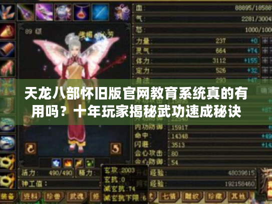 天龙八部怀旧版官网教育系统真的有用吗？十年玩家揭秘武功速成秘诀