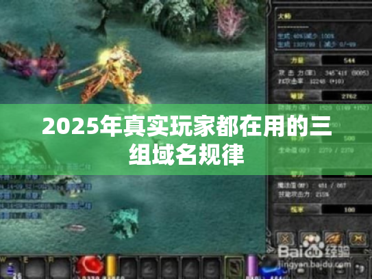2025年真实玩家都在用的三组域名规律
