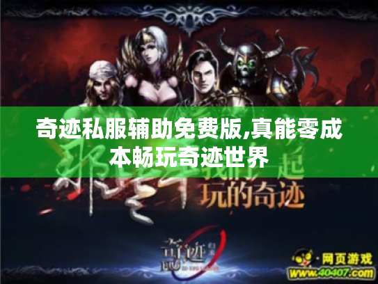 奇迹私服辅助免费版,真能零成本畅玩奇迹世界
