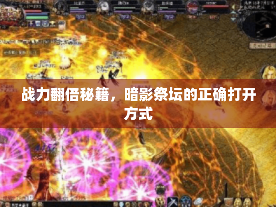 战力翻倍秘籍，暗影祭坛的正确打开方式