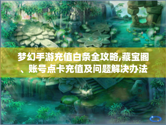 梦幻手游充值白条全攻略,藏宝阁、账号点卡充值及问题解决办法