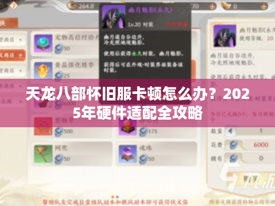 天龙八部怀旧服卡顿怎么办？2025年硬件适配全攻略