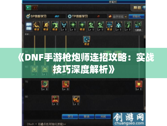 《DNF手游枪炮师连招攻略:实战技巧深度解析》 《DNF手游枪炮师连招攻略:实战技巧深度解析》