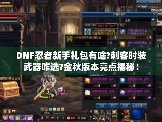 DNF忍者新手礼包有啥?刺客时装武器咋选?金秋版本亮点揭秘！