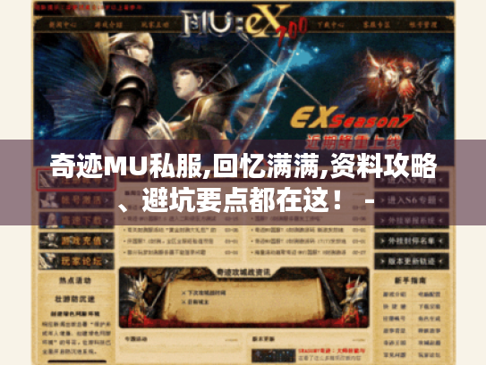 奇迹MU私服,回忆满满,资料攻略、避坑要点都在这! - 奇迹MU私服,回忆满满,资料攻略、避坑要点都在这! -