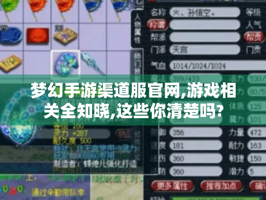 梦幻手游渠道服官网,游戏相关全知晓,这些你清楚吗?