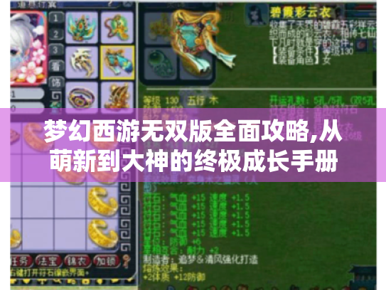 梦幻西游无双版全面攻略,从萌新到大神的终极成长手册
