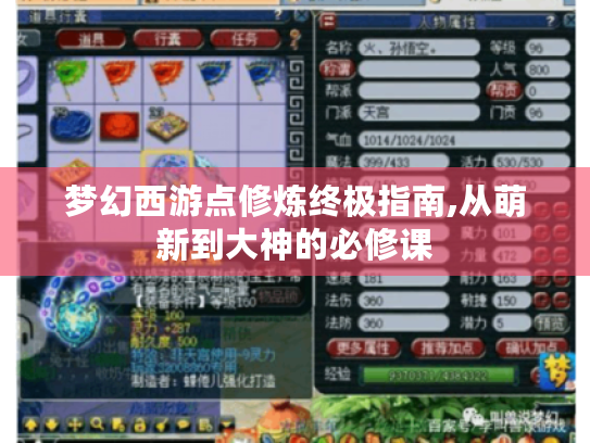 梦幻西游点修炼终极指南,从萌新到大神的必修课