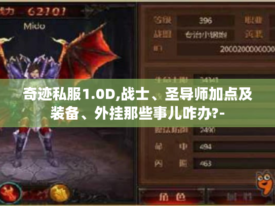 奇迹私服1.0D,战士、圣导师加点及装备、外挂那些事儿咋办?-