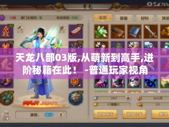 天龙八部03版,从萌新到高手,进阶秘籍在此！ -普通玩家视角