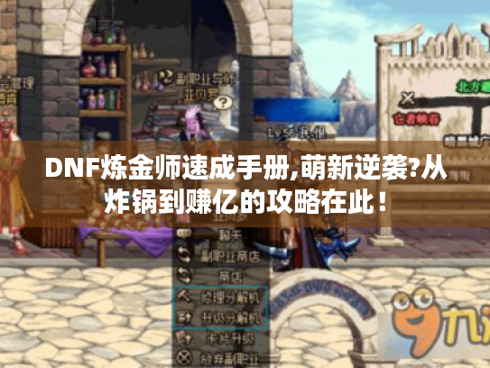 DNF炼金师速成手册,萌新逆袭?从炸锅到赚亿的攻略在此！
