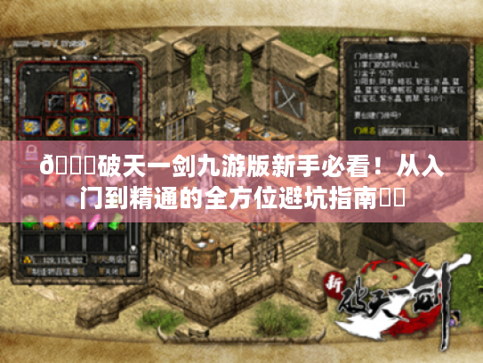 🔍破天一剑九游版新手必看！从入门到精通的全方位避坑指南⚔️