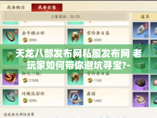 天龙八部发布网私服发布网 老玩家如何带你避坑寻宝?-