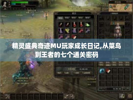 精灵盛典奇迹MU玩家成长日记,从菜鸟到王者的七个通关密码