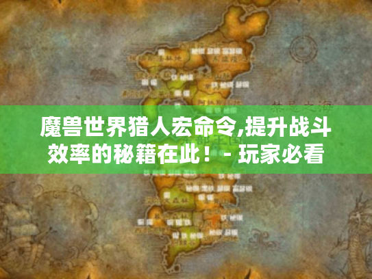 魔兽世界猎人宏命令,提升战斗效率的秘籍在此！- 玩家必看