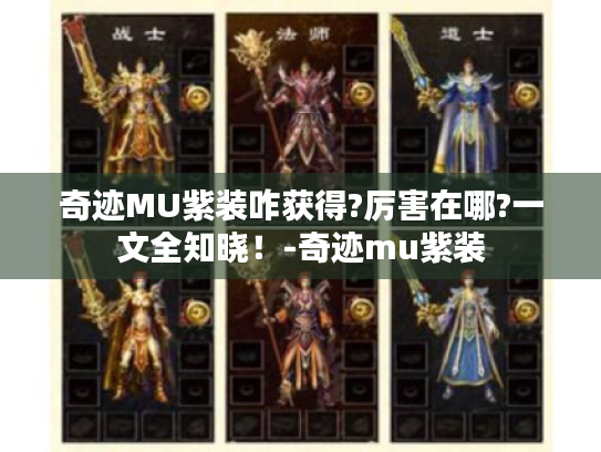 奇迹MU紫装咋获得?厉害在哪?一文全知晓！-奇迹mu紫装