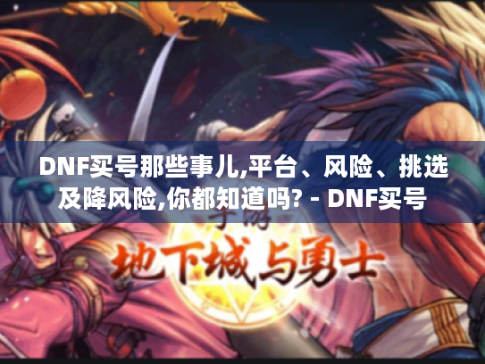 DNF买号那些事儿,平台、风险、挑选及降风险,你都知道吗? - DNF买号