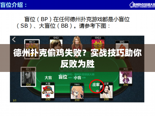 德州扑克偷鸡失败？实战技巧助你反败为胜