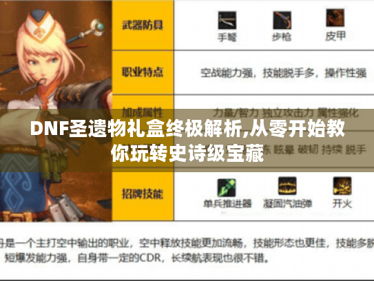DNF圣遗物礼盒终极解析,从零开始教你玩转史诗级宝藏