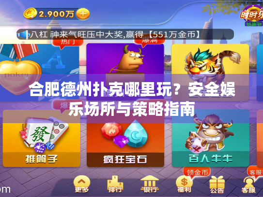 合肥德州扑克哪里玩？安全娱乐场所与策略指南