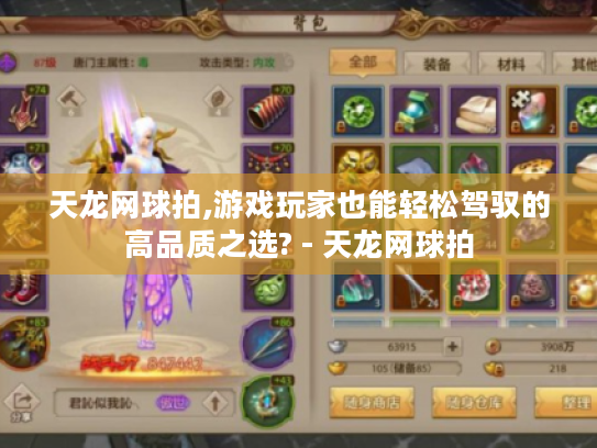 天龙网球拍,游戏玩家也能轻松驾驭的高品质之选? - 天龙网球拍