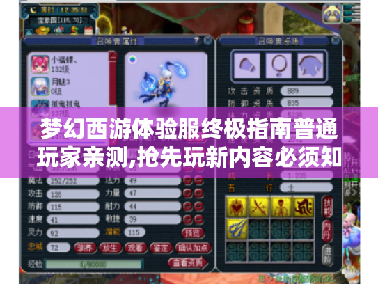 梦幻西游体验服终极指南普通玩家亲测,抢先玩新内容必须知道的10件事！