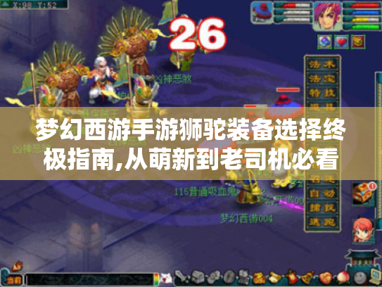 梦幻西游手游狮驼装备选择终极指南,从萌新到老司机必看