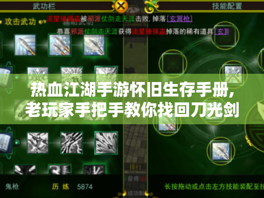 热血江湖手游怀旧生存手册,老玩家手把手教你找回刀光剑影的青春
