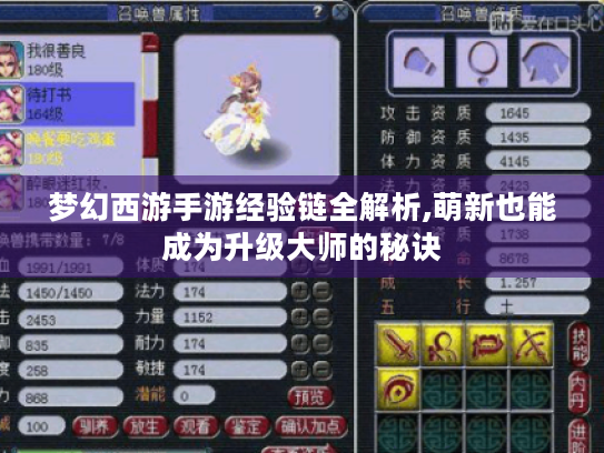 梦幻西游手游经验链全解析,萌新也能成为升级大师的秘诀 梦幻西游手游经验链全解析,萌新也能成为升级大师的秘诀