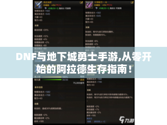DNF与地下城勇士手游,从零开始的阿拉德生存指南！