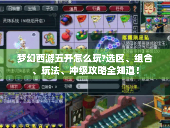 梦幻西游五开怎么玩?选区、组合、玩法、冲级攻略全知道！