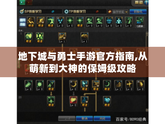 地下城与勇士手游官方指南,从萌新到大神的保姆级攻略 地下城与勇士手游官方指南,从萌新到大神的保姆级攻略