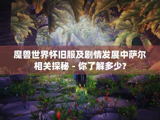 魔兽世界怀旧服及剧情发展中萨尔相关探秘 - 你了解多少?