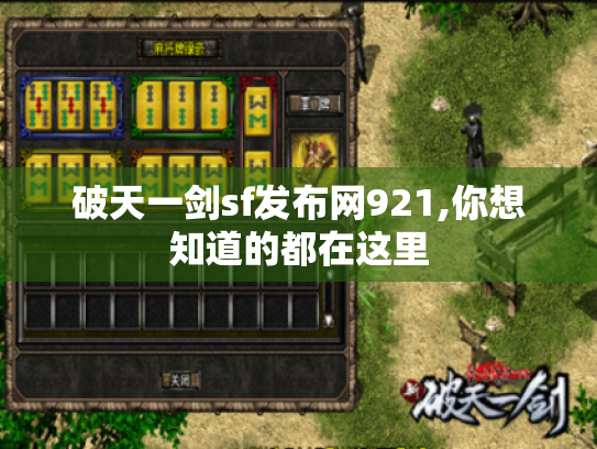破天一剑sf发布网921,你想知道的都在这里