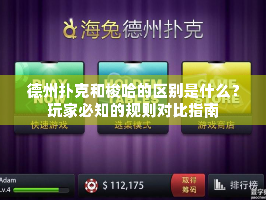 德州扑克和梭哈的区别是什么?玩家必知的规则对比指南 德州扑克和梭哈的区别是什么?玩家必知的规则对比指南