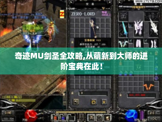 奇迹MU剑圣全攻略,从萌新到大师的进阶宝典在此！