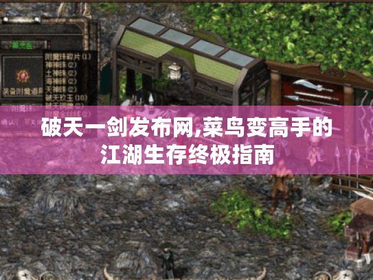 破天一剑发布网,菜鸟变高手的江湖生存终极指南