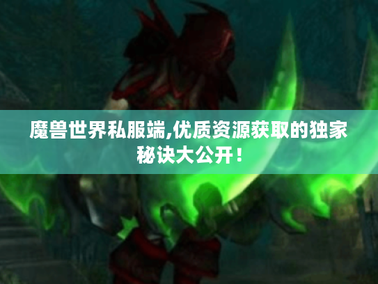 魔兽世界私服端,优质资源获取的独家秘诀大公开！