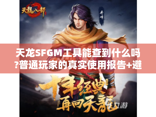 天龙SFGM工具能查到什么吗?普通玩家的真实使用报告+避坑指南