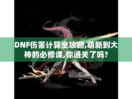DNF伤害计算全攻略,萌新到大神的必修课,你通关了吗?