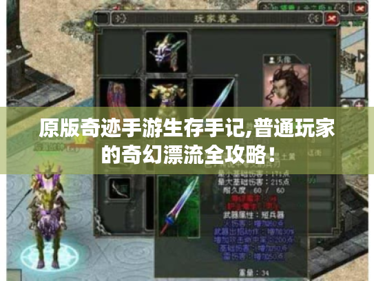 原版奇迹手游生存手记,普通玩家的奇幻漂流全攻略! 原版奇迹手游生存手记,普通玩家的奇幻漂流全攻略!