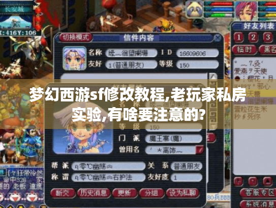 梦幻西游sf修改教程,老玩家私房实验,有啥要注意的?