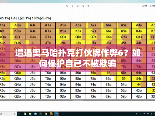 遭遇奥马哈扑克打伙牌作弊6？如何保护自己不被欺骗