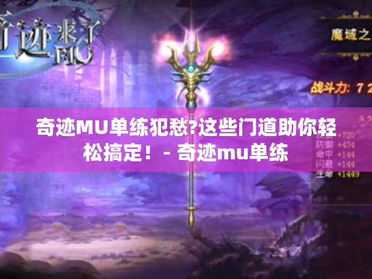 奇迹MU单练犯愁?这些门道助你轻松搞定！- 奇迹mu单练