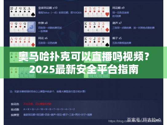 奥马哈扑克可以直播吗视频？2025最新安全平台指南