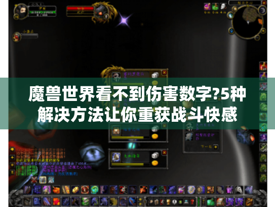 魔兽世界看不到伤害数字?5种解决方法让你重获战斗快感