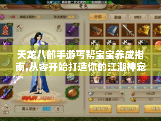 天龙八部手游丐帮宝宝养成指南,从零开始打造你的江湖神宠