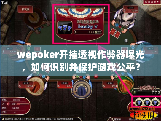 wepoker开挂透视作弊器曝光，如何识别并保护游戏公平？