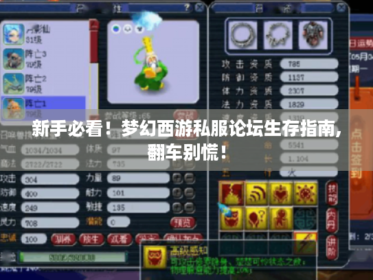 新手必看！梦幻西游私服论坛生存指南,翻车别慌！