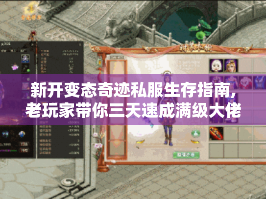 新开变态奇迹私服生存指南,老玩家带你三天速成满级大佬